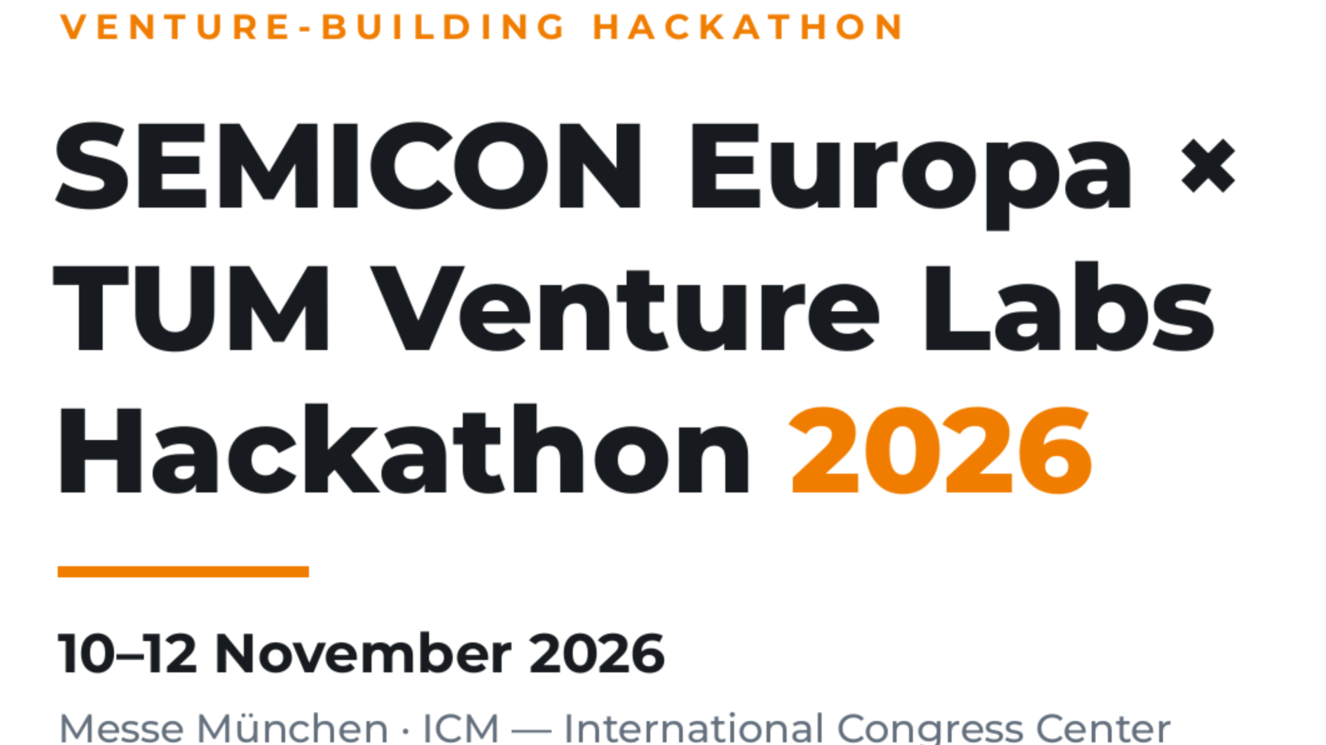 SEMICON Europa × TUM Venture Labs Hackathon 2026