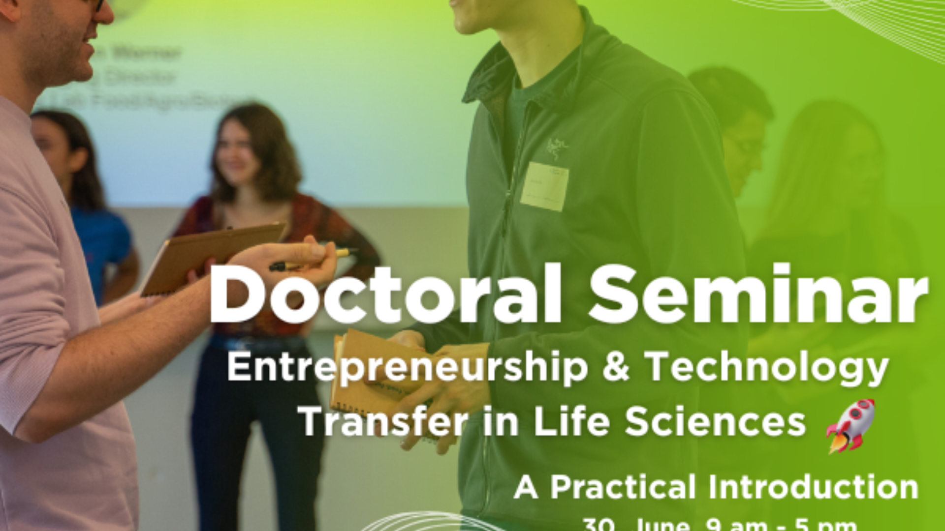 Doctoral Seminar “Entrepreneurship & Technology Transfer in the Life ...