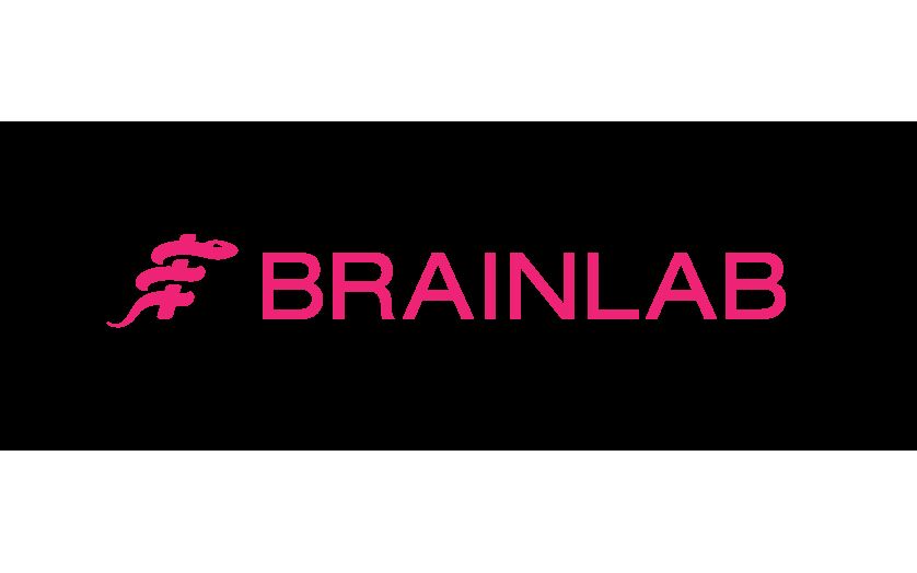 Pink logo of brainlab